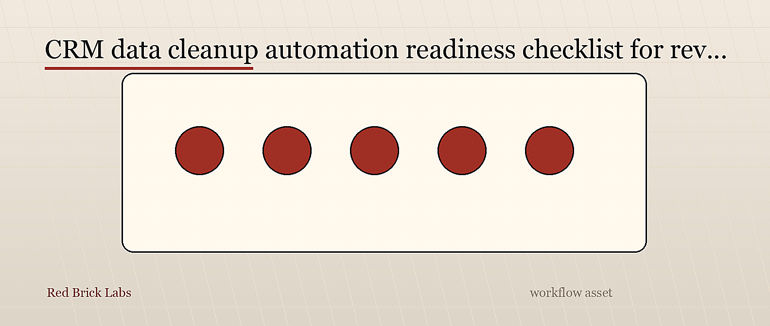 CRM Data Cleanup Automation Readiness Checklist for Revenue Operations Teams