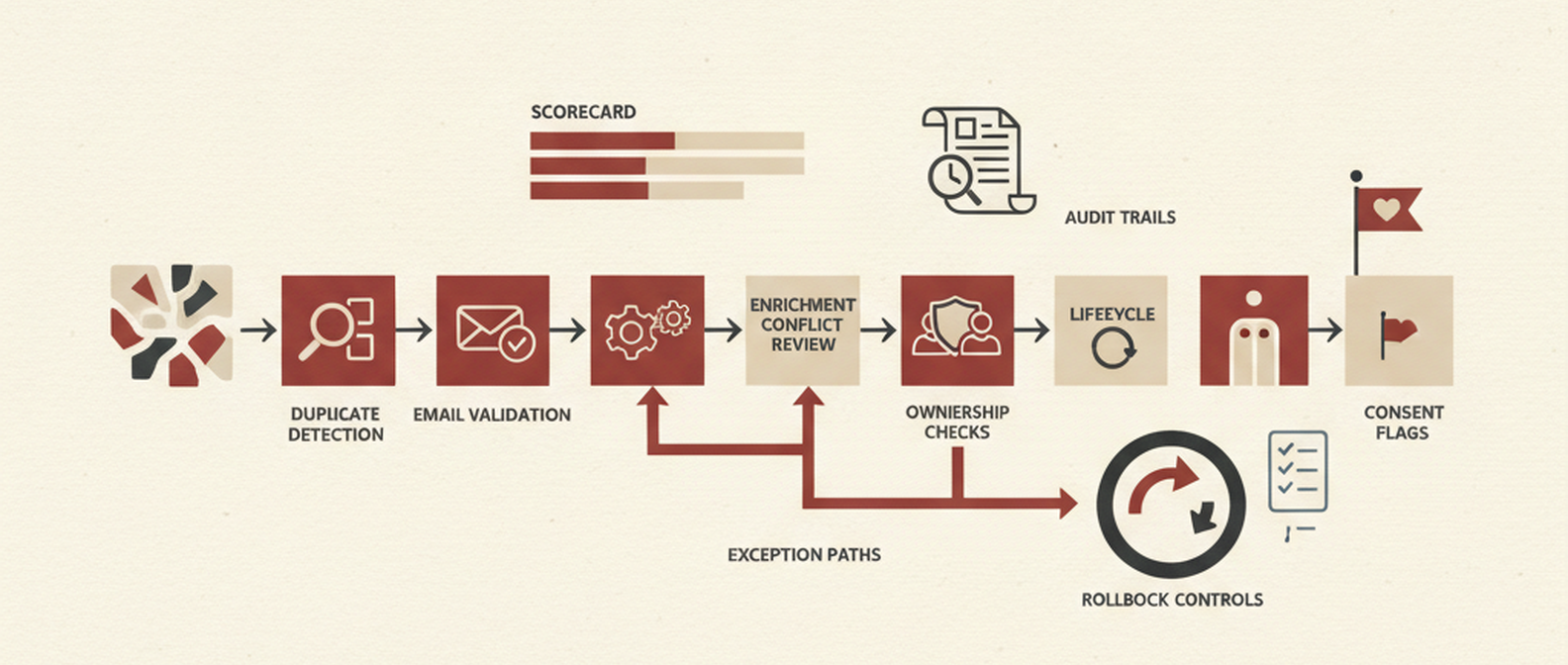 CRM data cleanup exception handling checklist for revenue operations teams